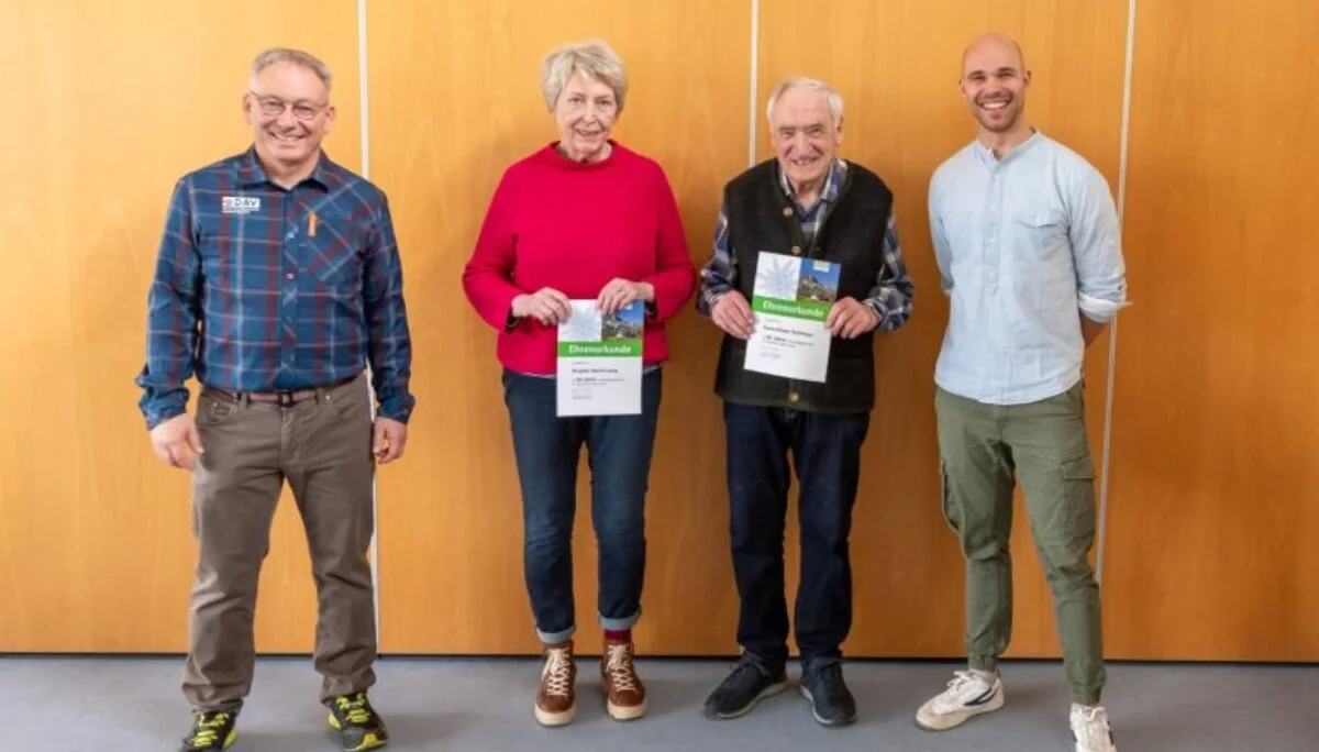© 50 Jahre - v.l.n.r. Klaus Hassler, Brigitte Hecht-Lang, Hans-Dieter Schmauz, Philippe Pieper