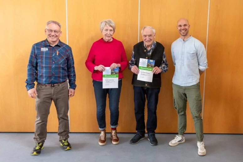 © 50 Jahre - v.l.n.r. Klaus Hassler, Brigitte Hecht-Lang, Hans-Dieter Schmauz, Philippe Pieper