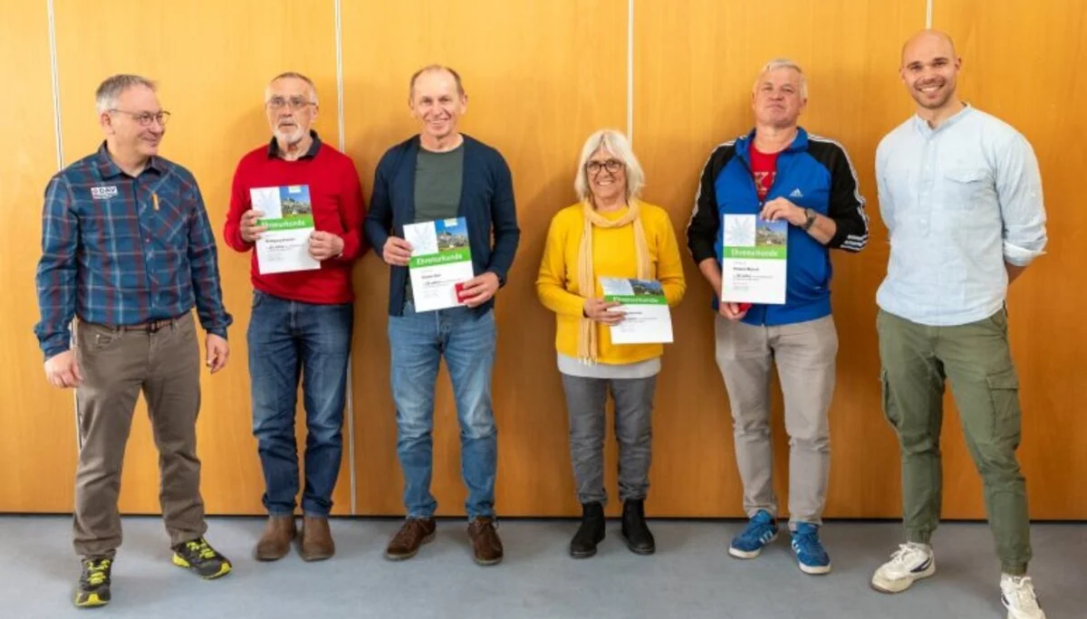 © 25 Jahre - v.l.n.r. Klaus Hassler, Wolfgang Kramer, Herbert Bek, Gerda Kramer, Roland Münch, Philippe Pieper