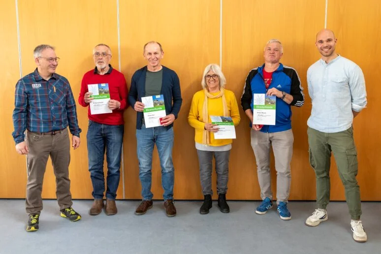 © 25 Jahre - v.l.n.r. Klaus Hassler, Wolfgang Kramer, Herbert Bek, Gerda Kramer, Roland Münch, Philippe Pieper