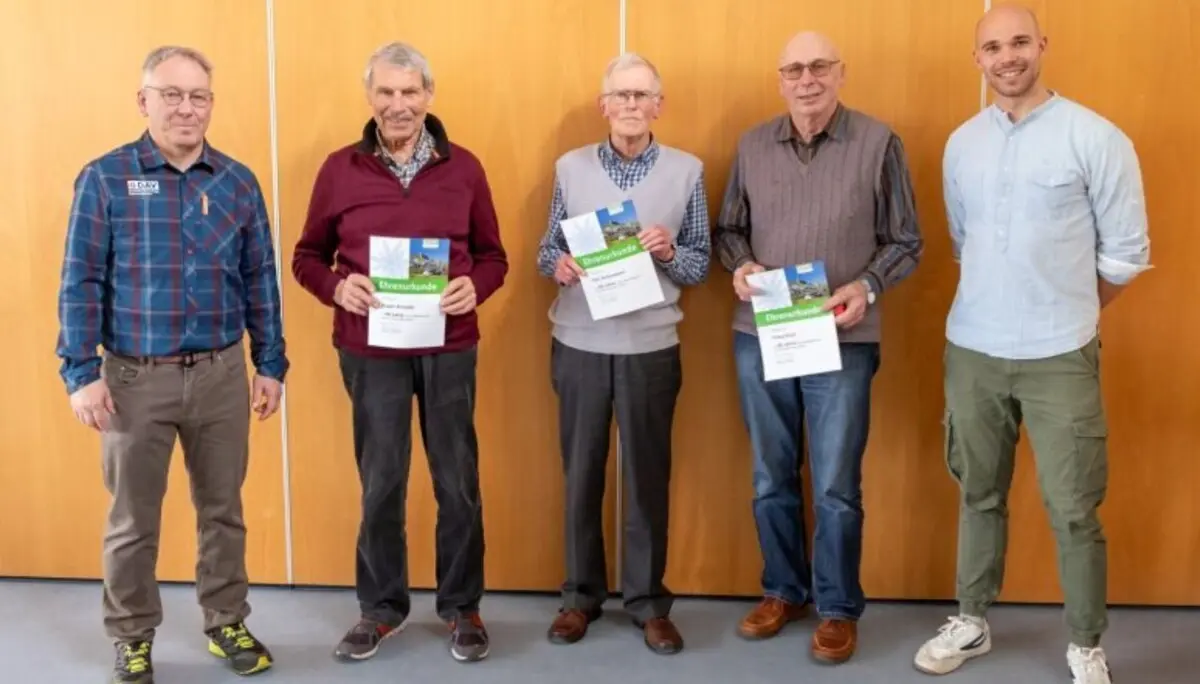 © 60 Jahre - v.l.n.r. Klaus Hassler, Eugen Knupfer, Karl Ackermann, Franz Kopf, Philippe Pieper