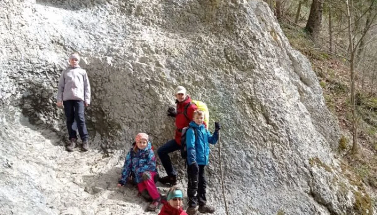 Die Familiengruppe auf dem Felsenweg | © DAV Biberach