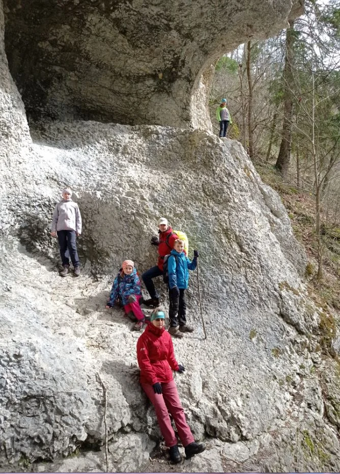 Die Familiengruppe auf dem Felsenweg | © DAV Biberach