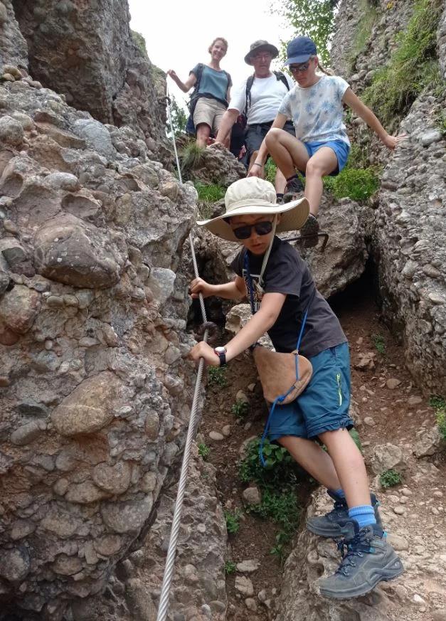 Kletterstellen im Abstieg | © DAV Biberach