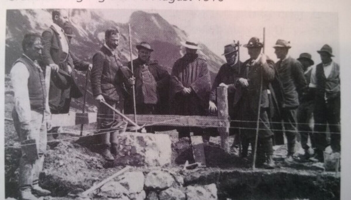 Grundsteinlegung am 14. August 1910 | © DAV Biberach