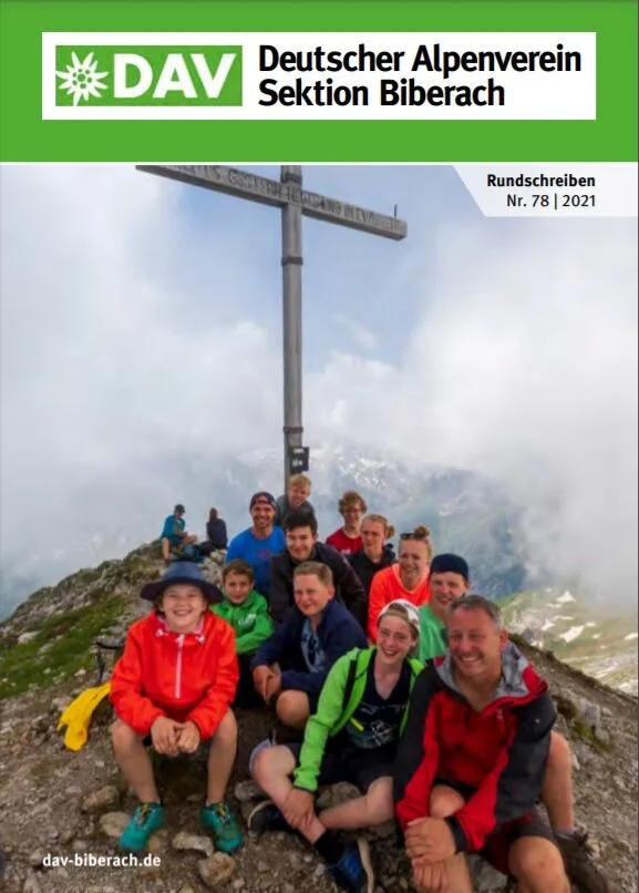 Cover des Rundschreiben 2021 der DAV Sektion Biberach | © DAV Biberach