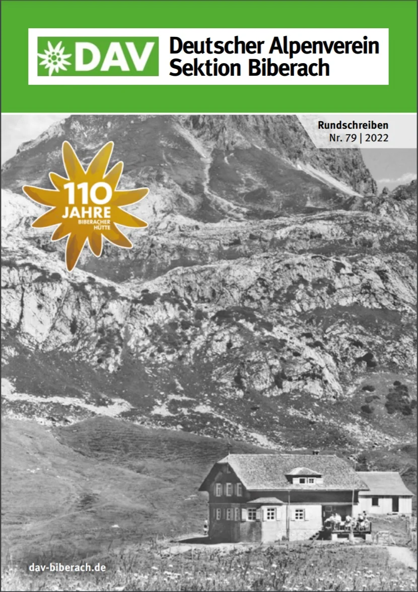 Cover des Rundschreiben 2022 der DAV Sektion Biberach | © DAV Biberach